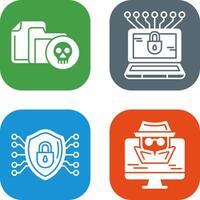 Infected File and Money Hacking Icon vector