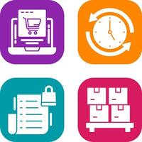 Add to Cart and Run time Icon vector