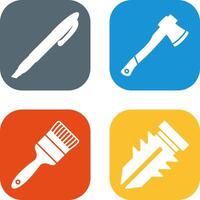 Marker and Axe Icon vector