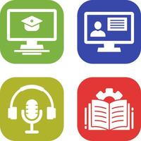 Online Course and distance Icon vector