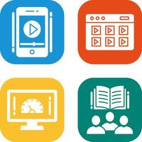 Smartphone and Online Course Icon vector