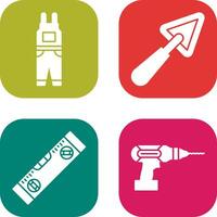 Jumpsuit and Trowel Icon vector