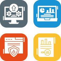 Upload and Dashboard Icon vector