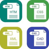 HTM and CSS Icon vector