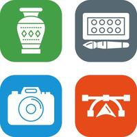Vase and Water Colors Icon vector
