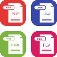 PHP and Java Icon vector