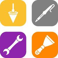 Plumb Bob and Soldering Icon vector