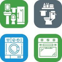 Bath and Toilet Icon vector