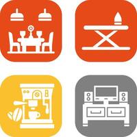 Iron Board and Table Icon vector