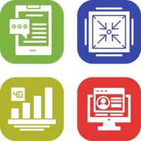 Chat and Minimize Icon vector