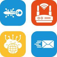 Key and WIFI Icon vector