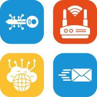 Key and WIFI Icon vector