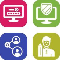 Password and Shield Icon vector