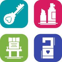 Key and Make up Icon vector