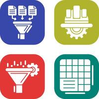 Data Collection and Engineering Icon vector