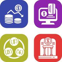 Money Loss and Online Payment Icon vector
