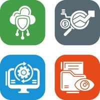 Data Protection and Data Research Icon vector