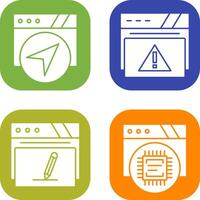 Navigation and Alert Icon vector