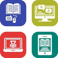 Online Learning and Faq Icon vector