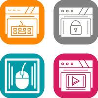 Keyboard and Padlock Icon vector