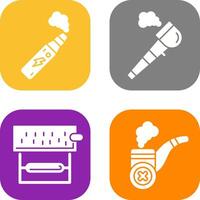 Electronic Cigarette and Pipe Of Peace Icon vector