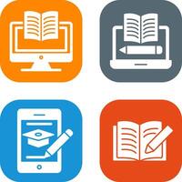 Digital Learning and Written Icon vector