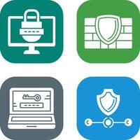 Password and Firewall Icon vector