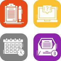 Contract and Question Icon vector