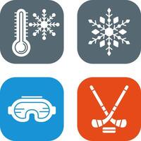 Snow Flake and Cold Icon vector