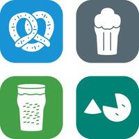 Pretzel and Pint of Beer Icon vector