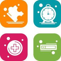 Puzzle and Stop Watch Icon vector