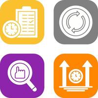 Time Planing and Loop Icon vector