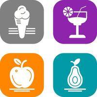 Ice Cream and Cocktail Icon vector