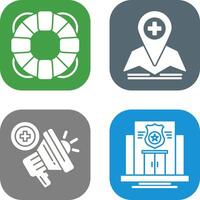 Lifesaver and Location Icon vector