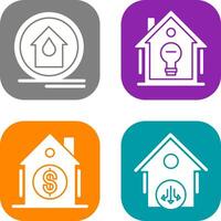 Fire Alarm and Home Automation Icon vector