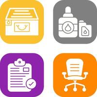 File Cabinet and Ink Cartridge Icon vector