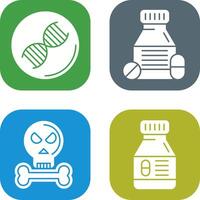 Dna and Tablets Icon vector