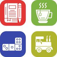 Tea and Diary Icon vector