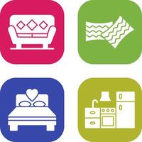 Sofa and Cushions Icon vector