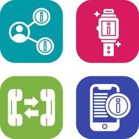 share and smartwatch Icon vector