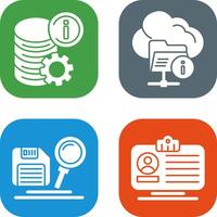 data and folder Icon vector