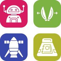 robot and playload Icon vector