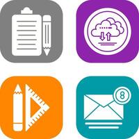 clipboard and cloud data Icon vector