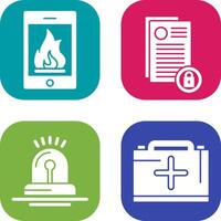 Fire and Privacy Icon vector