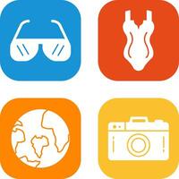 Sun Glasses and Swim Icon vector