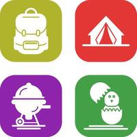 Bag and Camp Icon vector