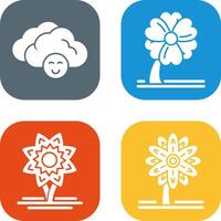 Cloudy and Clover Icon vector