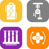 Battery and Pully Icon vector