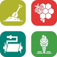 Digging and Honeycomb Icon vector