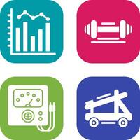 Histogram and Weight Icon vector